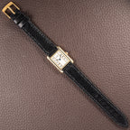 Cartier Tank Must de Vendôme Roman Ivory Column Dial Vermeil PM Ref 557051 from 1990s