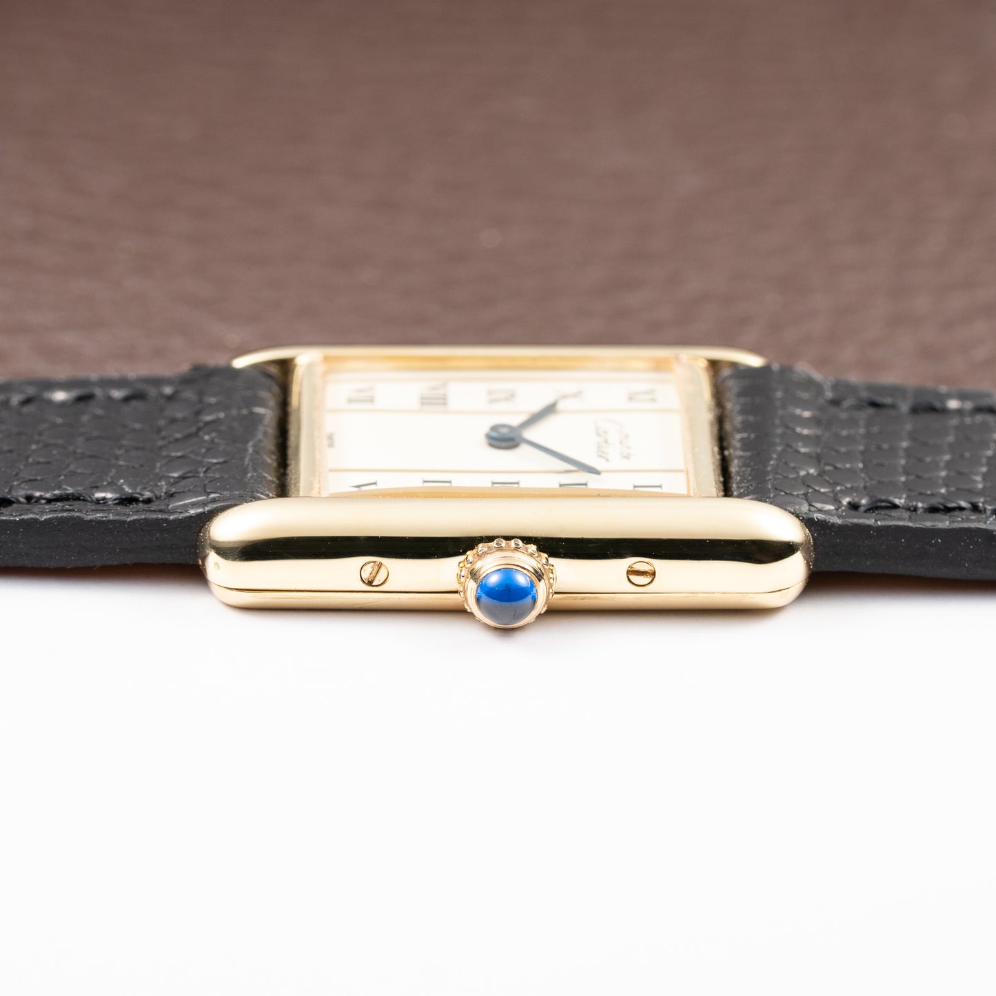Cartier Tank Must de Vendôme Roman Ivory Column Dial Vermeil PM Ref 557051 from 1990s
