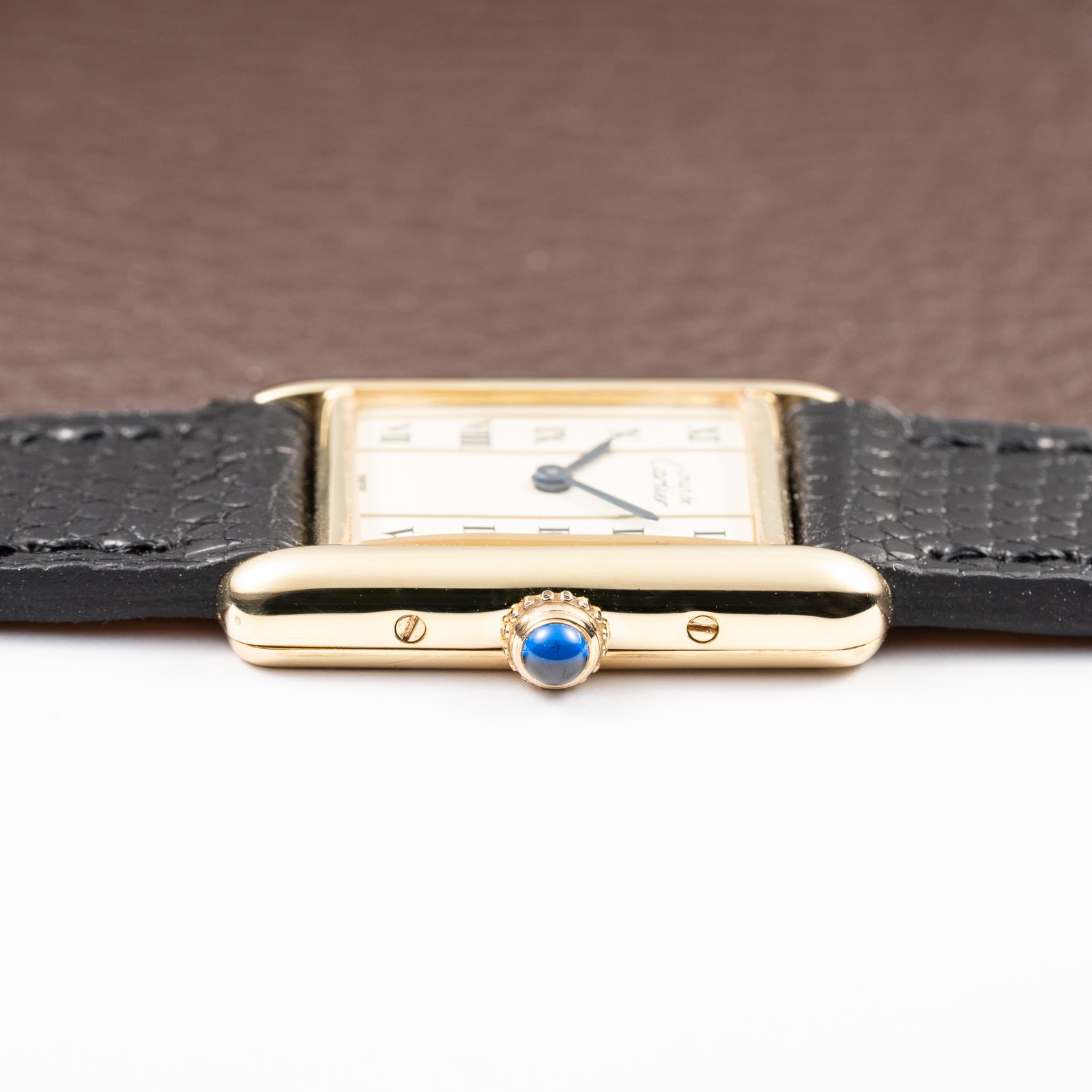 Cartier Tank Must de Vendôme Roman Ivory Column Dial Vermeil PM Ref 557051 from 1990s