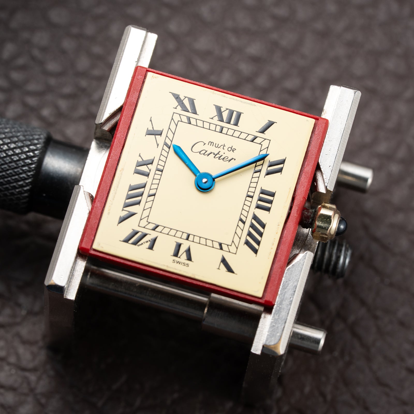 Cartier Tank Must de Lemon Roman Dial Vermeil PM SM Quartz Ref 3 66001 from 1980s