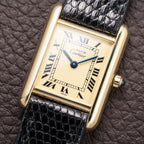 Cartier Tank Must de Lemon Roman Dial Vermeil PM SM Quartz Ref 3 66001 from 1980s