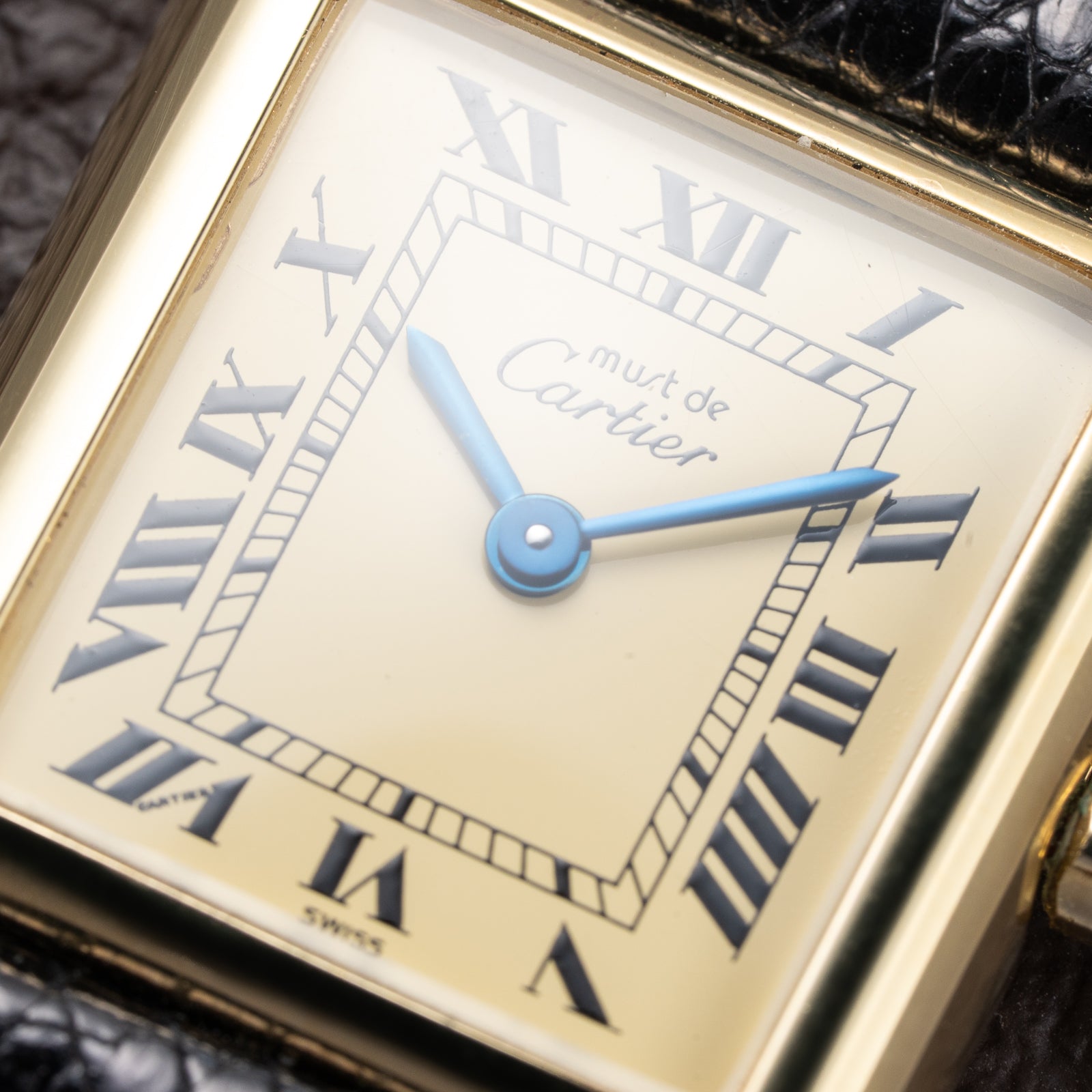 Cartier Tank Must de Lemon Roman Dial Vermeil PM SM Quartz Ref 3 66001 from 1980s