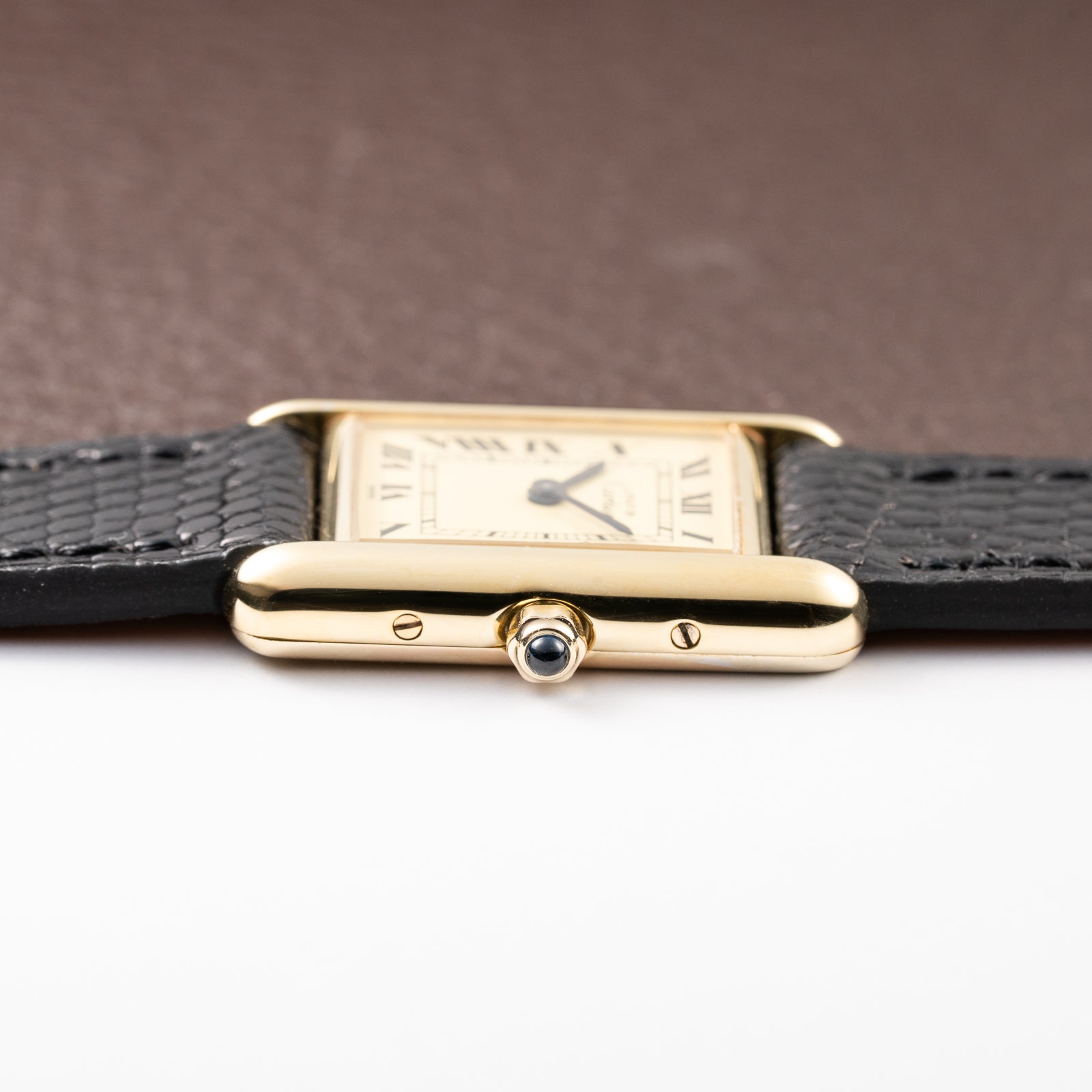 Cartier Tank Must de Lemon Roman Dial Vermeil PM SM Quartz Ref 3 66001 from 1980s