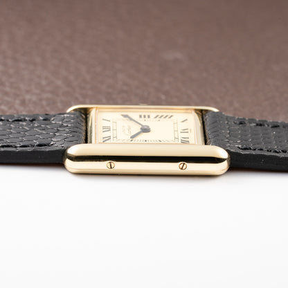 Cartier Tank Must de Lemon Roman Dial Vermeil PM SM Quartz Ref 3 66001 from 1980s