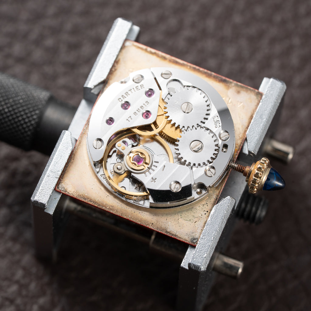 Cartier Tank Must de Vermeil Burgundy Red Dial GM From 1980s