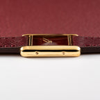 Cartier Must de Tank Vermeil Burgundy Red Dial Reference 3 66001