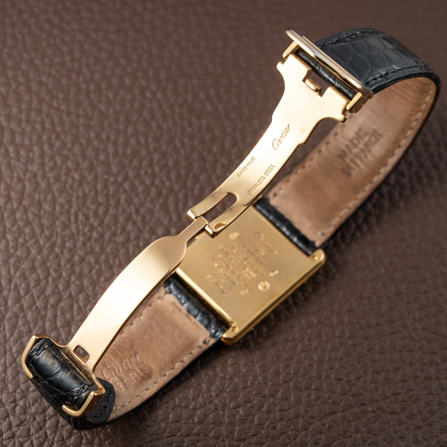Cartier Must de Tank Vermeil Lemon Roman Dial Reference 590005