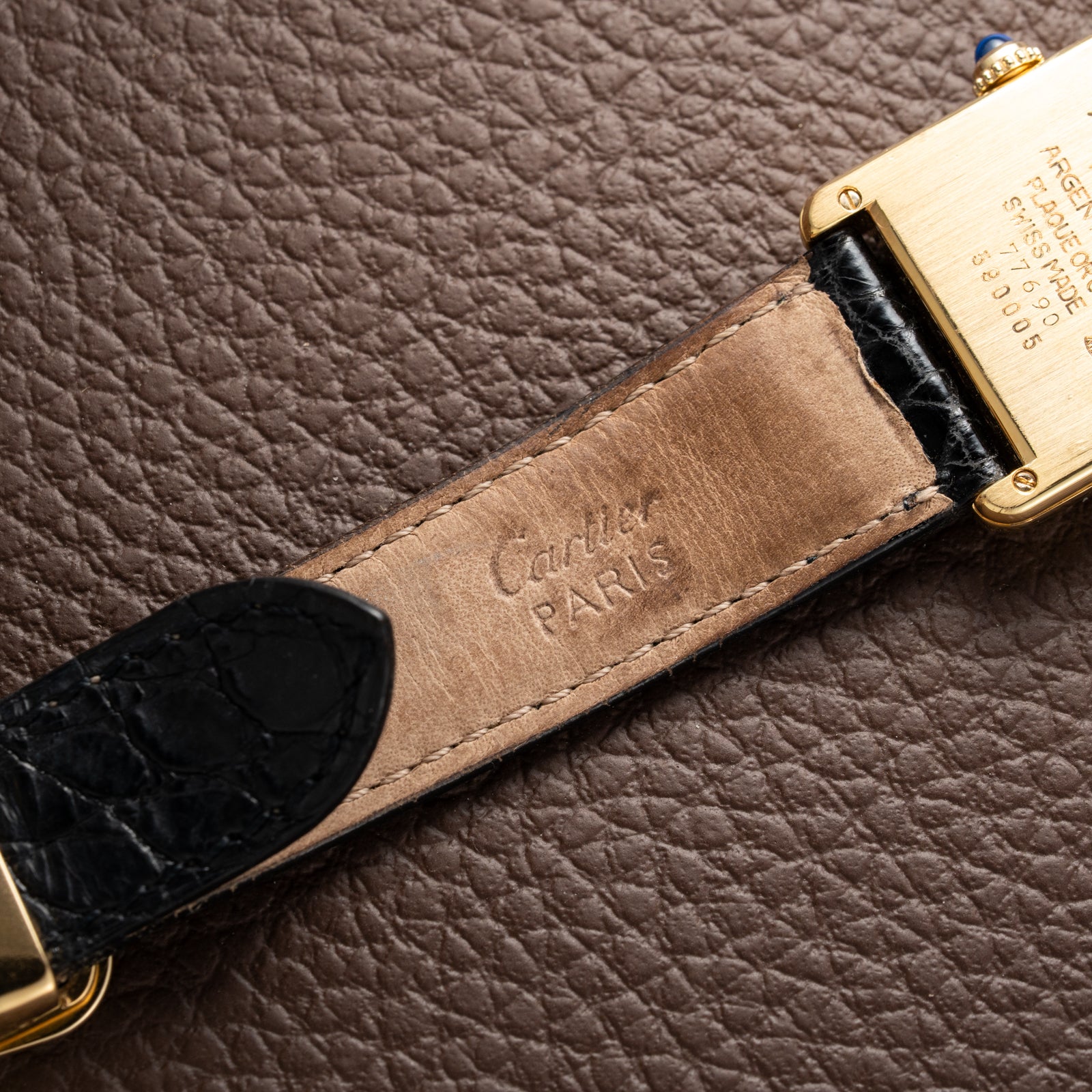 Cartier Must de Tank Vermeil Lemon Roman Dial Reference 590005