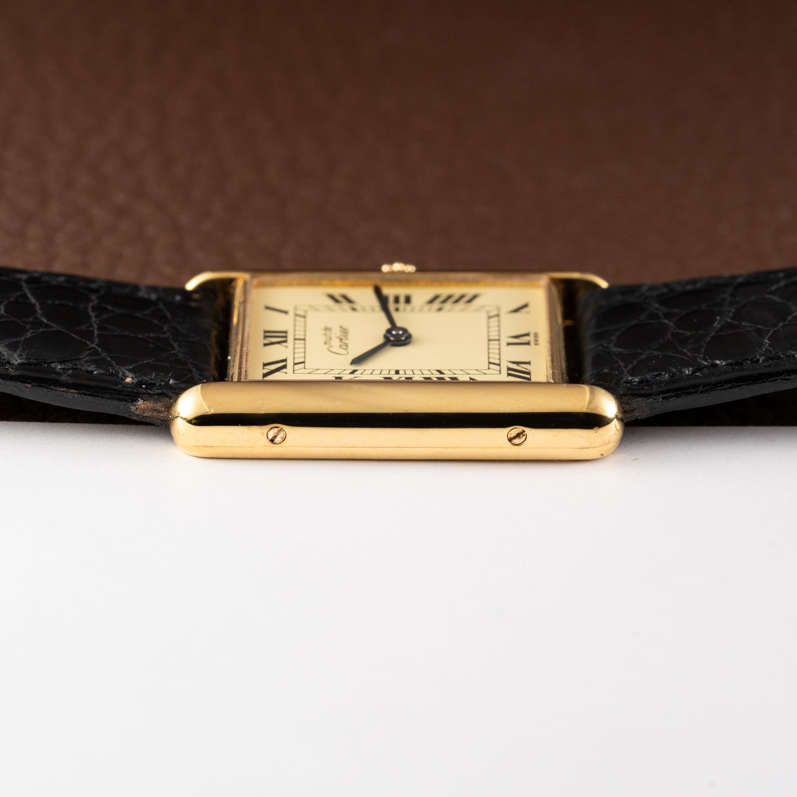 Cartier Must de Tank Vermeil Lemon Roman Dial Reference 590005
