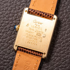 Cartier Tank Must de Vermeil Classic Roman Lemon Dial Ref 590005 from 1990s