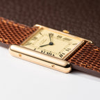 Cartier Tank Must de Vermeil Classic Roman Lemon Dial Ref 590005 from 1990s