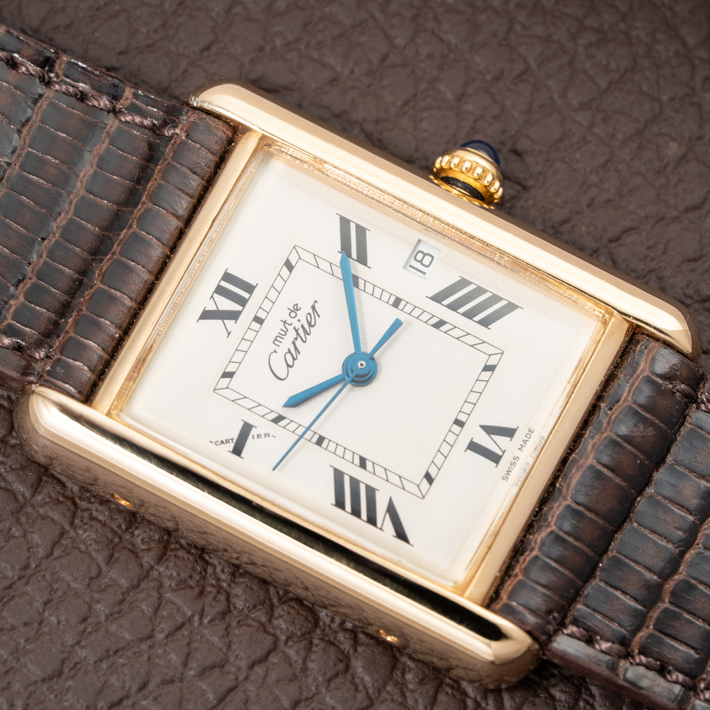 Cartier Tank Must de Vermeil XL Roman Dial Ref. 2413 Circa 1990s