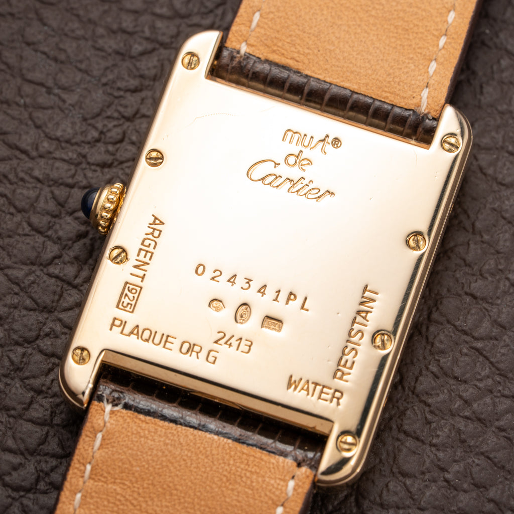 Cartier Tank Must de Vermeil XL Roman Dial Ref. 2413 Circa 1990s