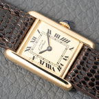 Cartier Tank Must de Vermeil Roman Lemon Dial PM from 1980s