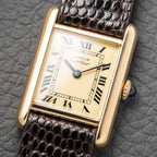 Cartier Tank Must de Vermeil Roman Lemon Dial PM from 1980s