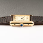 Cartier Tank Must de Vermeil Roman Lemon Dial PM from 1980s