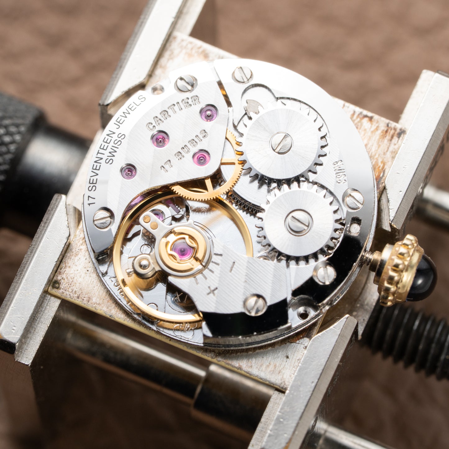 Cartier Tank Must de Roman Lemon Dial Vermeil PM 1980s