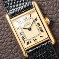 Cartier Tank Must de Roman Lemon Dial Vermeil PM 1980s