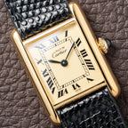Cartier Tank Must de Roman Lemon Dial Vermeil PM 1980s