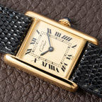 Cartier Tank Must de Roman Lemon Dial Vermeil PM 1980s