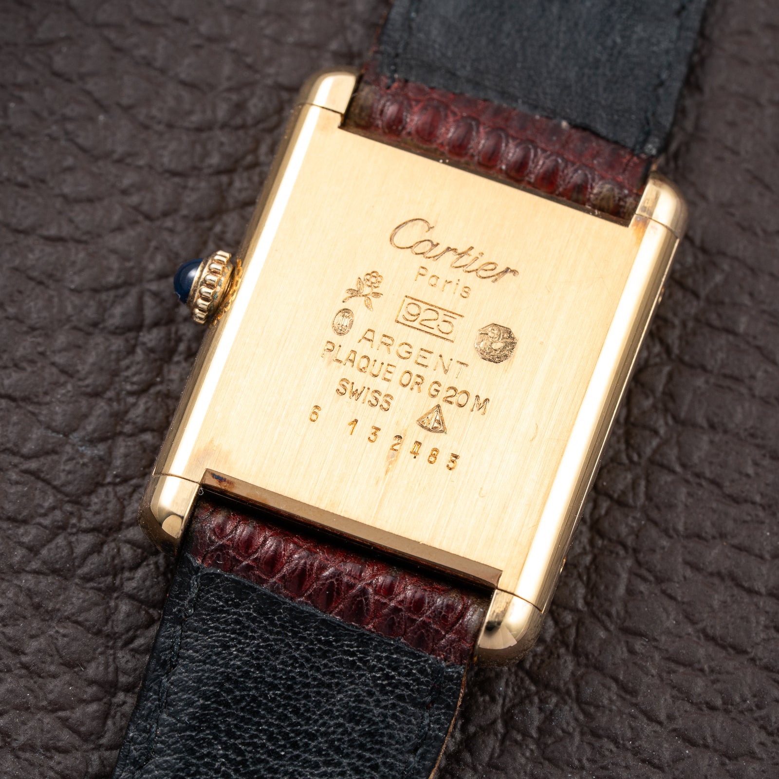 Cartier Tank Must de “Trinity” Mirror Dial GM Vermeil Full Set from 1981