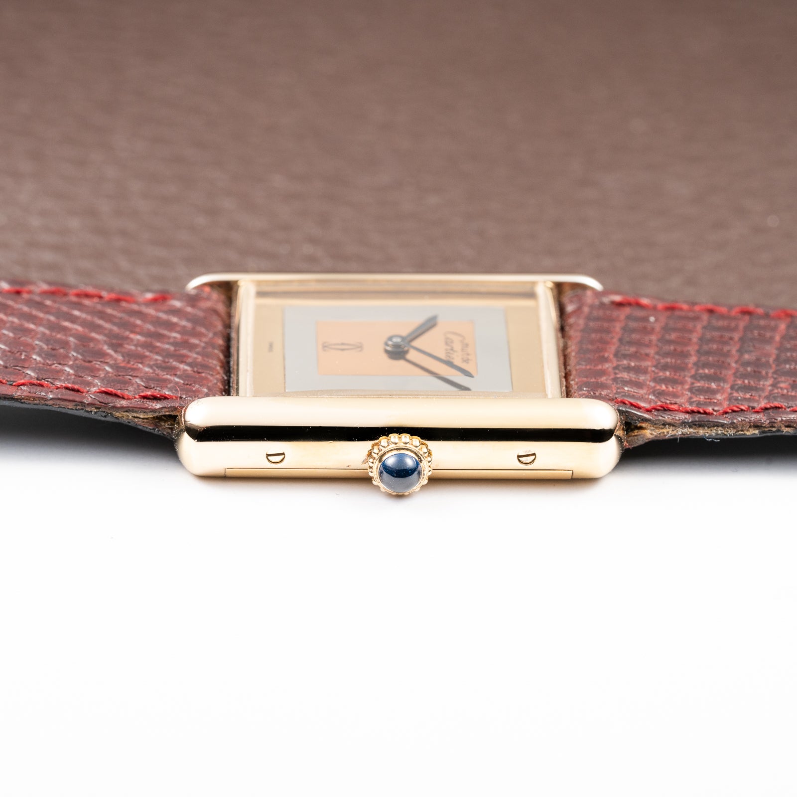 Cartier Tank Must de “Trinity” Mirror Dial GM Vermeil Full Set from 1981