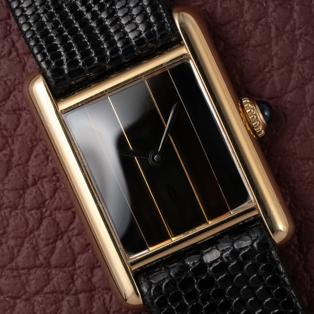 Cartier Tank Must de Trinity Mirror Dial Vermeil PM from 1980s