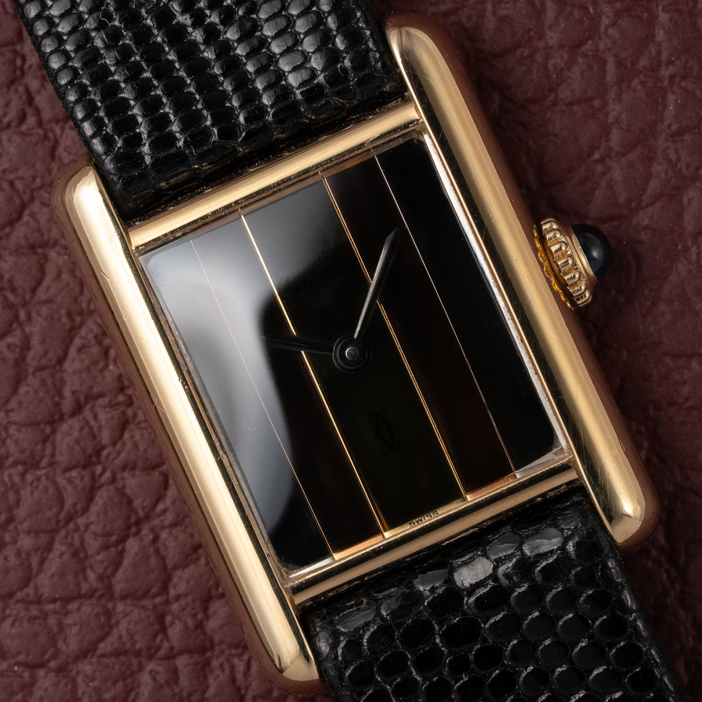 Cartier Tank Must de Trinity Mirror Dial Vermeil PM from 1980s