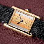 Cartier Tank Must de Trinity Mirror Dial Vermeil PM from 1980s