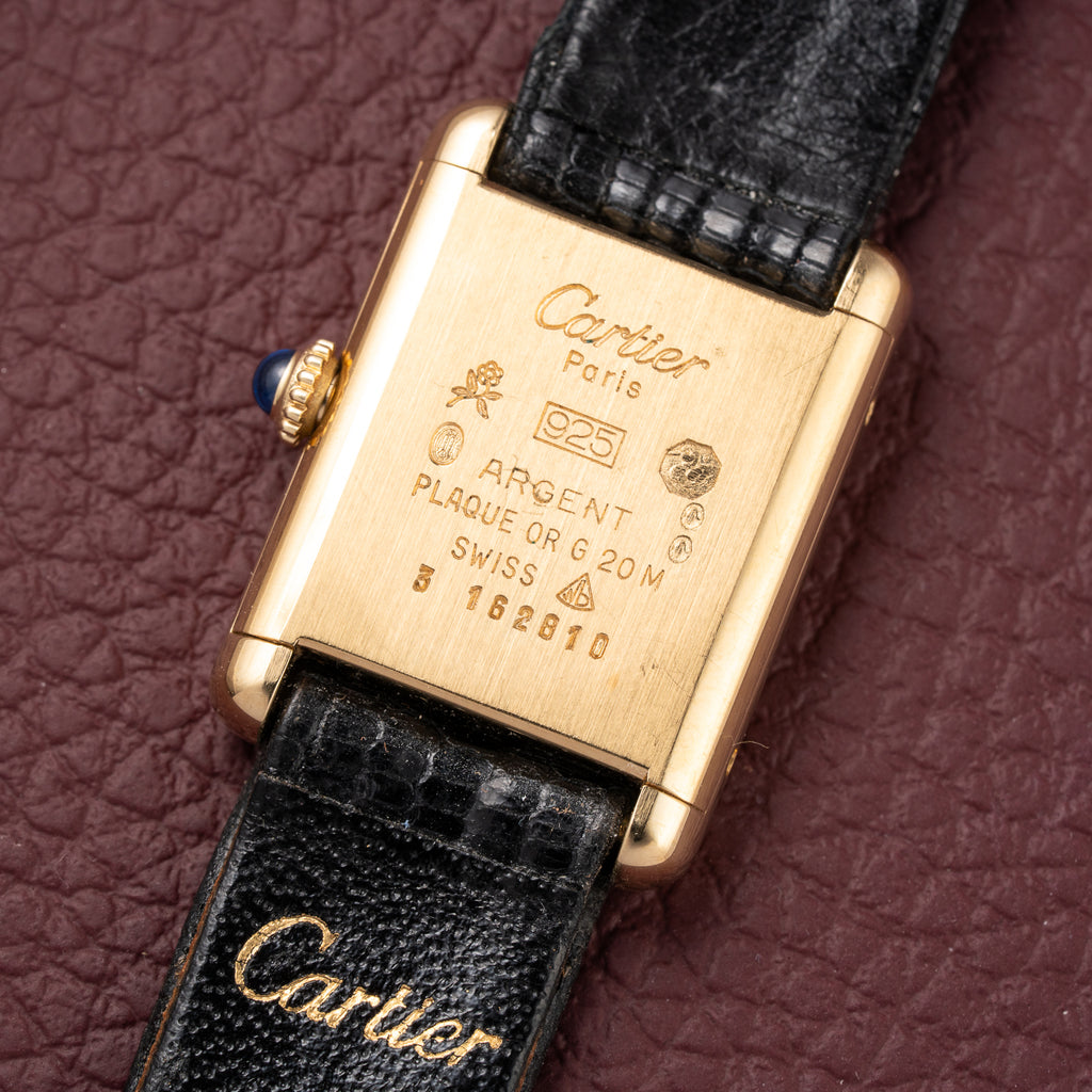 Cartier Tank Must de Trinity Mirror Dial Vermeil PM from 1980s