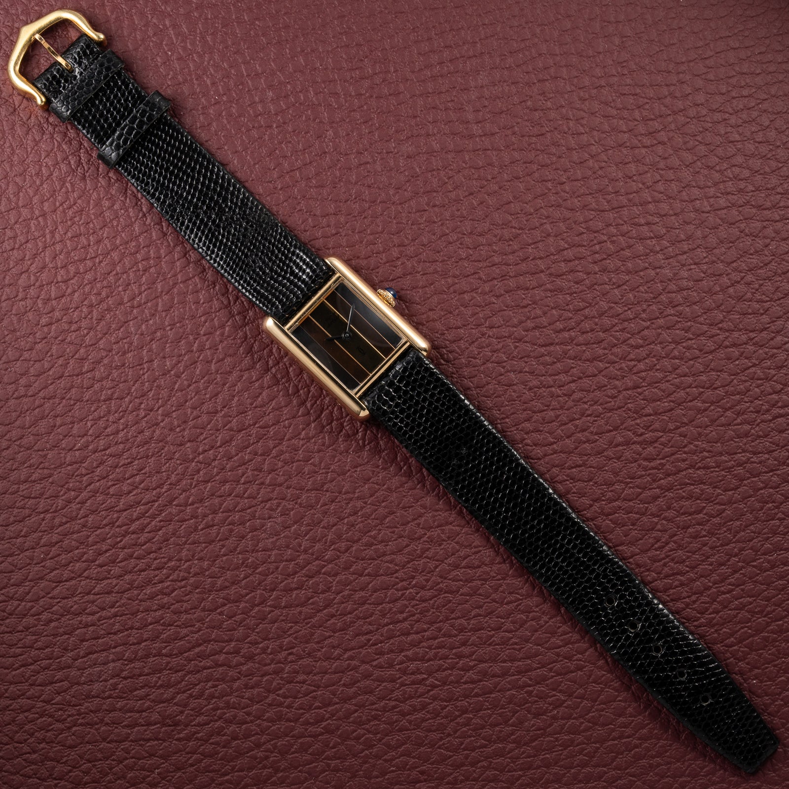 Cartier Tank Must de Trinity Mirror Dial Vermeil PM from 1980s