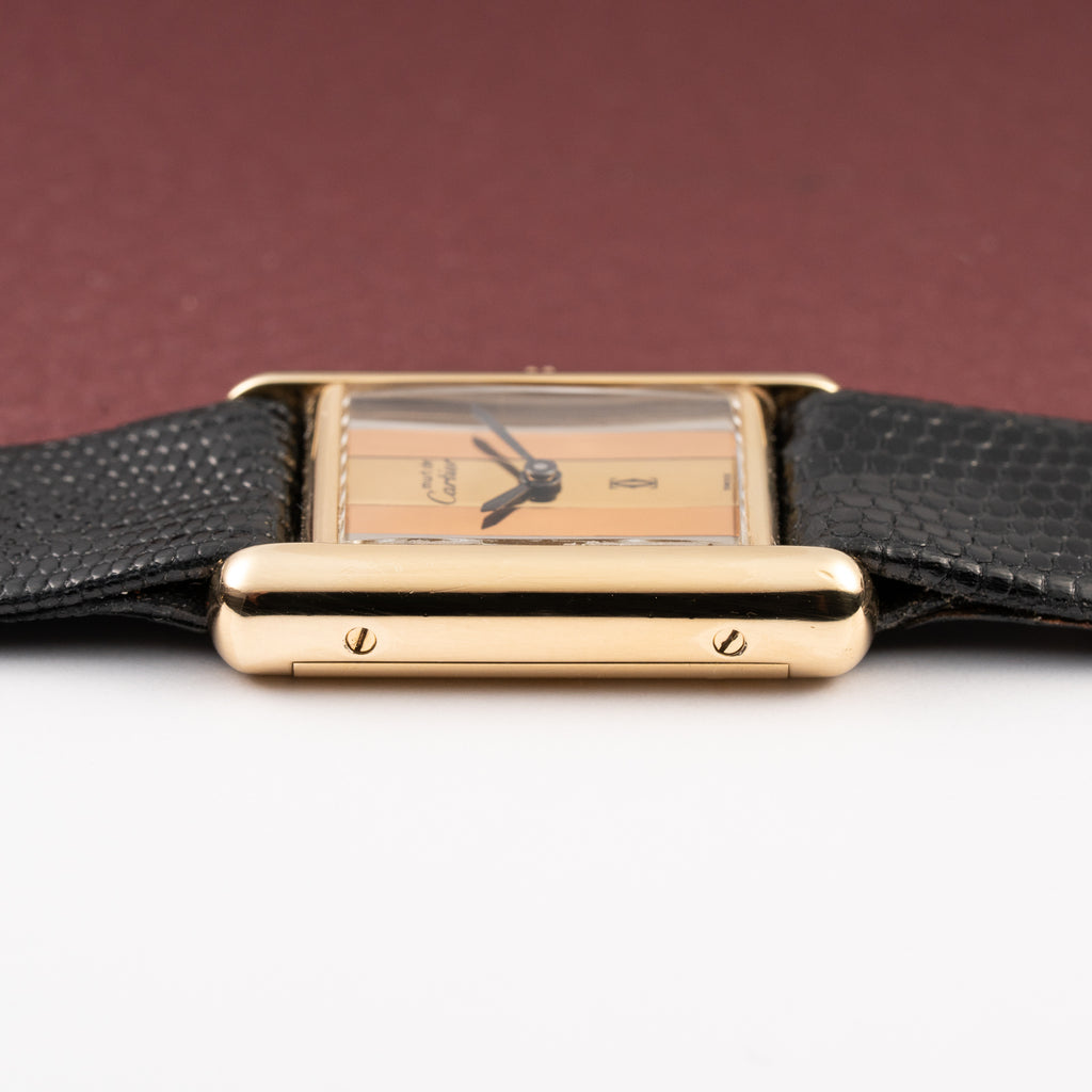 Cartier Tank Must de Trinity Mirror Dial Vermeil PM from 1980s