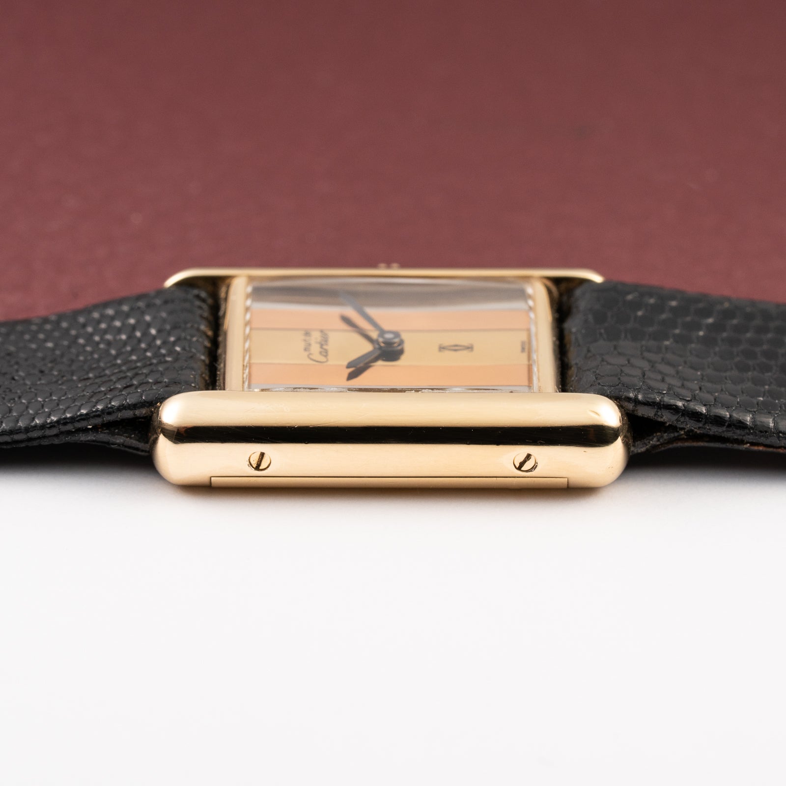Cartier Tank Must de Trinity Mirror Dial Vermeil PM from 1980s