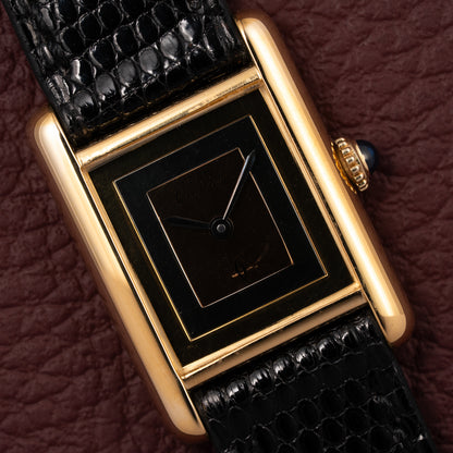 Cartier Tank Must de Trinity Mirror Dial Vermeil PM from 1980s