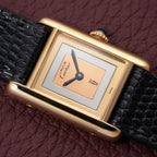 Cartier Tank Must de Trinity Mirror Dial Vermeil PM from 1980s
