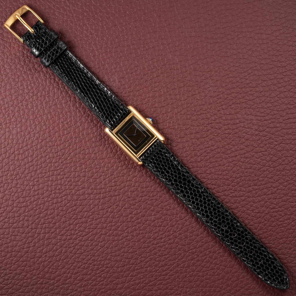 Cartier Tank Must de Trinity Mirror Dial Vermeil PM from 1980s
