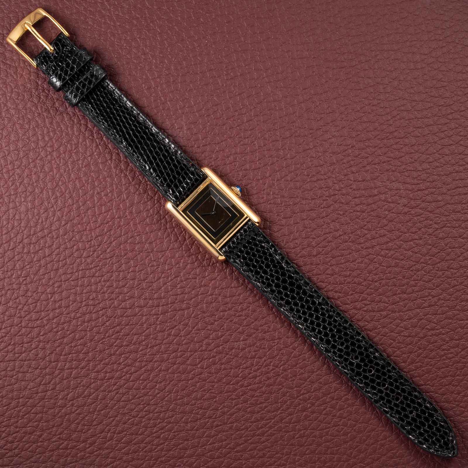 Cartier Tank Must de Trinity Mirror Dial Vermeil PM from 1980s