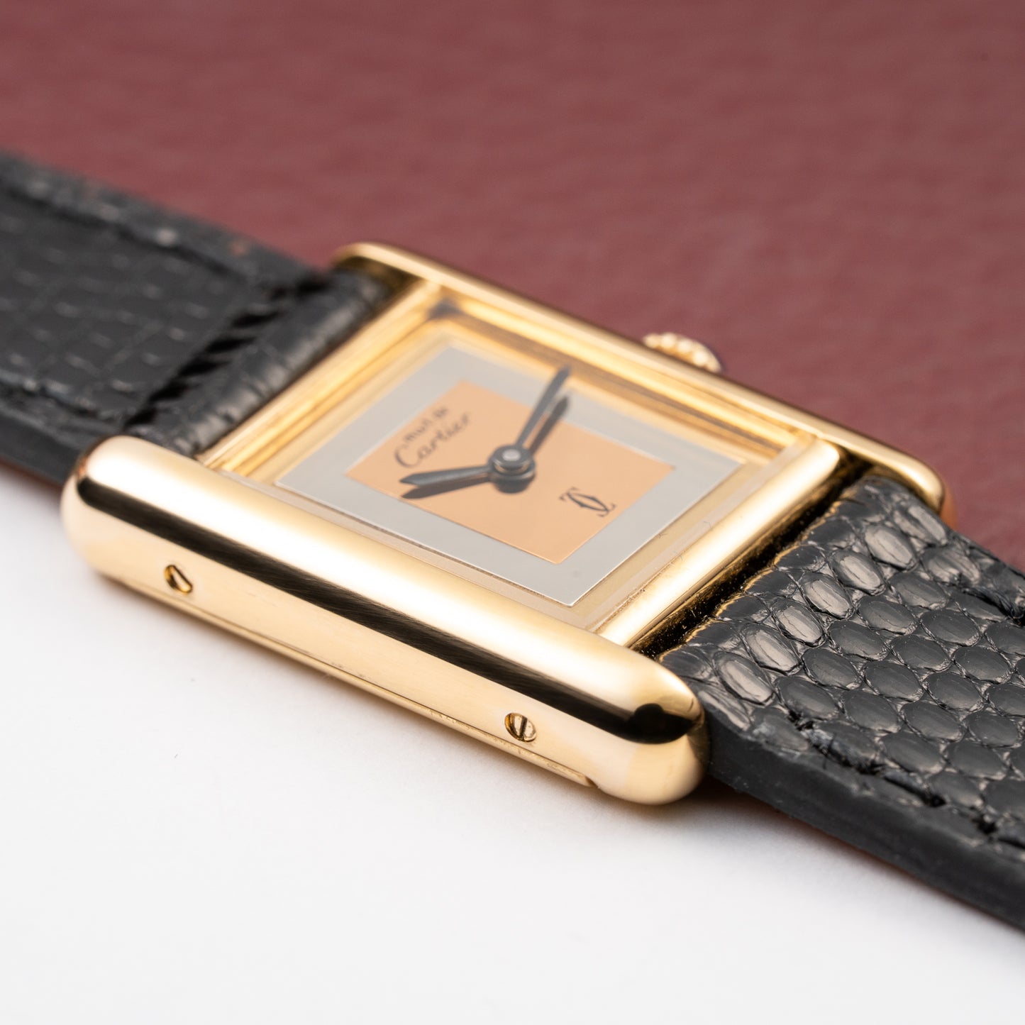 Cartier Tank Must de Trinity Mirror Dial Vermeil PM from 1980s