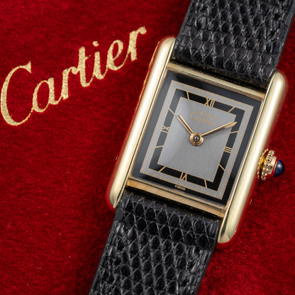 Cartier Tank Must de Vermeil Two-Tone Art Deco Dial Cartier Serviced 2026 Ref 3 66001 from 1980s