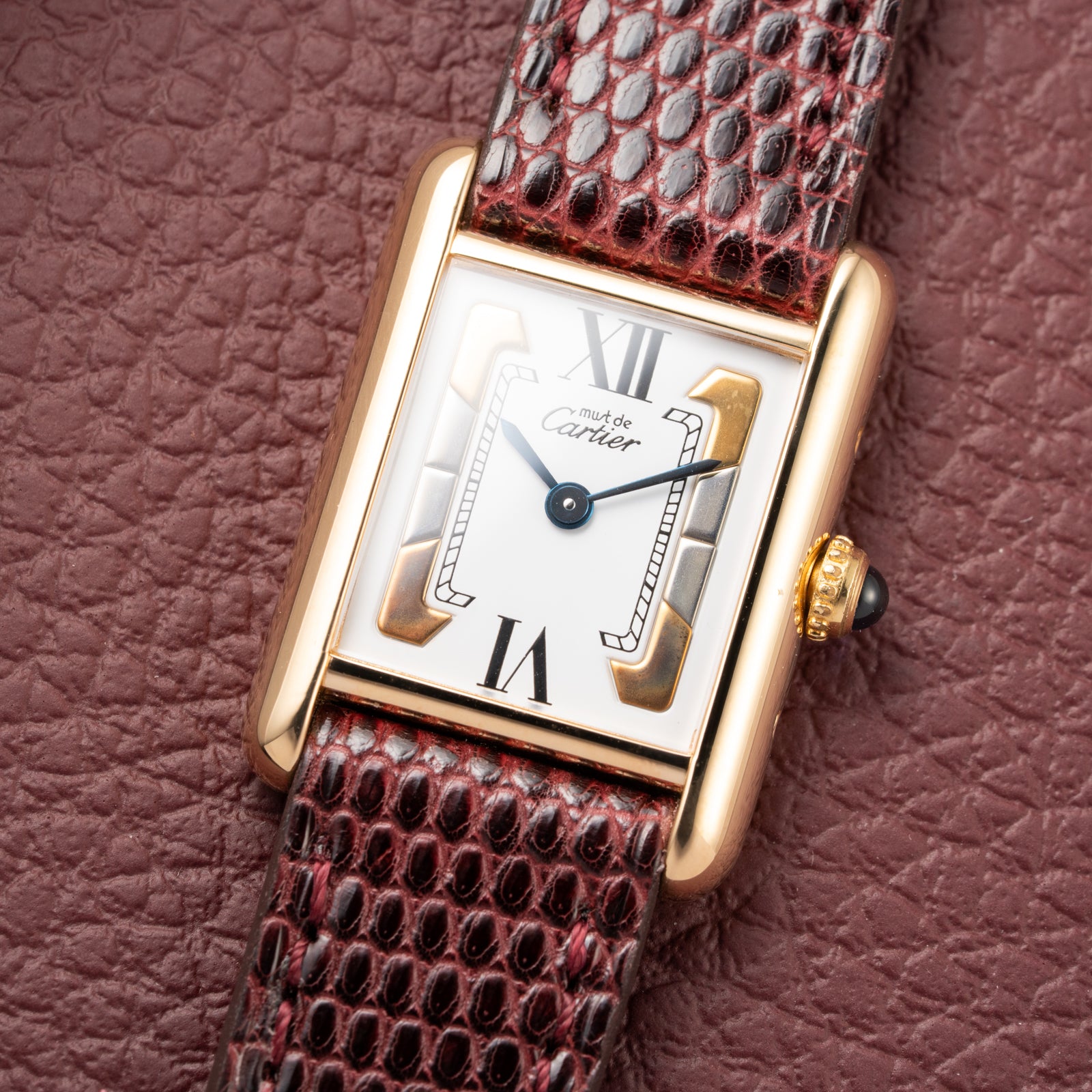 Cartier Tank Must de Vermeil White Tricolor Dial PM Ref 5057001 Full Set from 1993