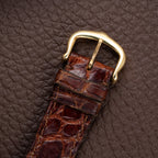 Cartier Tank Must de ‘Turtle Shell’ Brown Wood Dial Vermeil PM from 1980s
