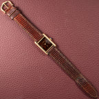 Cartier Tank Must de Vermeil ‘Turtle Shell’ Brown Wood Dial PM from 1980s