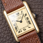 Cartier Tank Must de Lemon Roman Dial Vermeil PM from 1980s