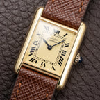 Cartier Tank Must de Lemon Roman Dial Vermeil PM from 1980s