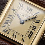 Cartier Tank Must de Lemon Roman Dial Vermeil PM from 1980s