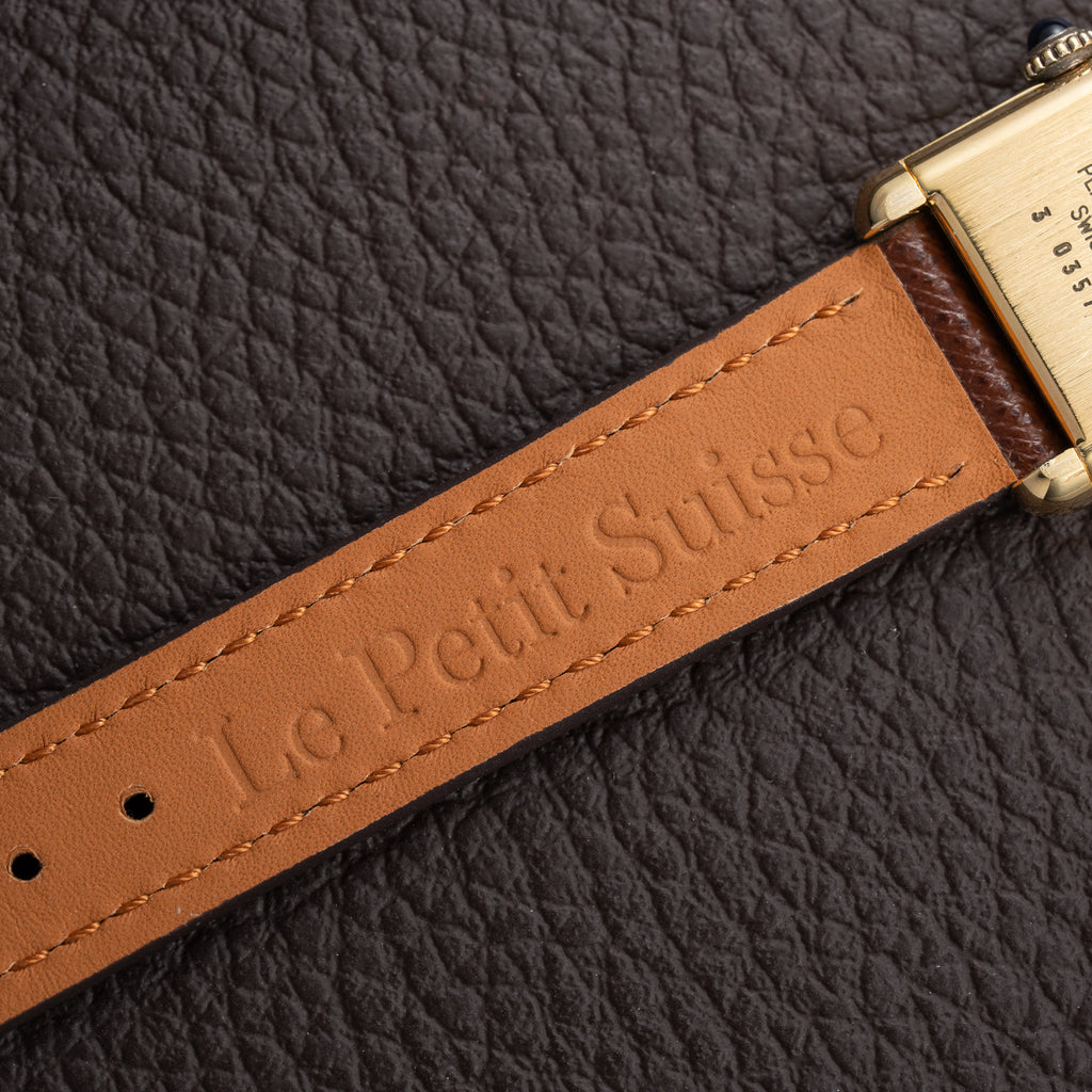 Cartier Tank Must de Lemon Roman Dial Vermeil PM from 1980s
