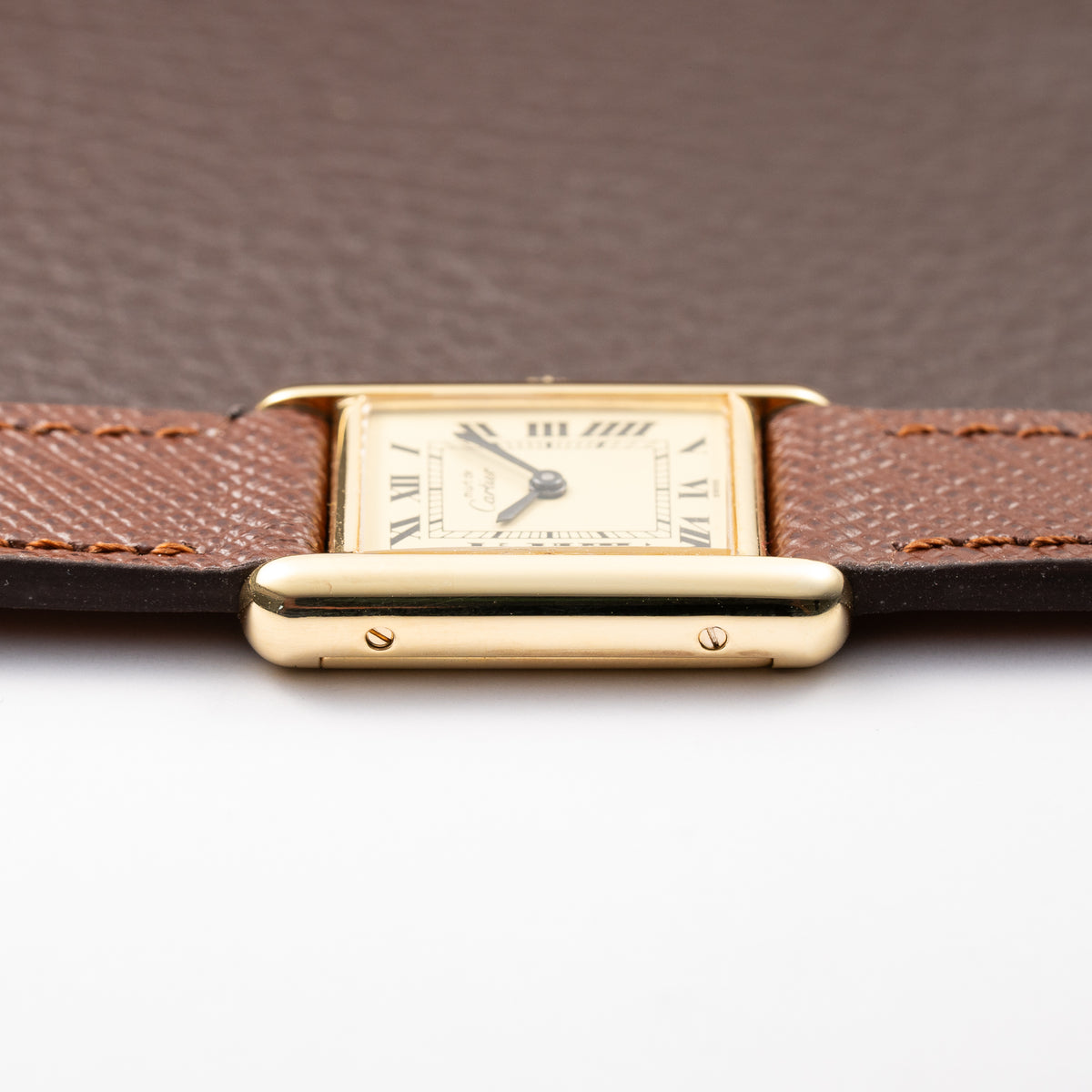 Cartier Tank Must de Lemon Roman Dial Vermeil PM from 1980s