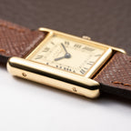 Cartier Tank Must de Lemon Roman Dial Vermeil PM from 1980s