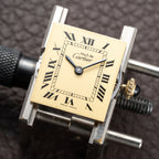 Cartier Tank Must de Roman Lemon Dial Vermeil PM 1980s