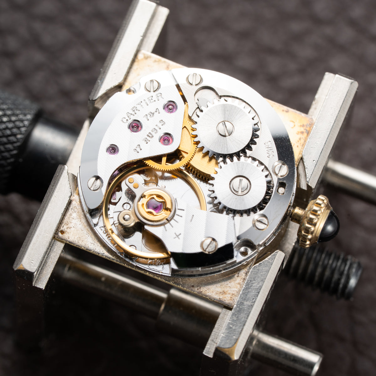 Cartier Tank Must de Roman Lemon Dial Vermeil PM 1980s